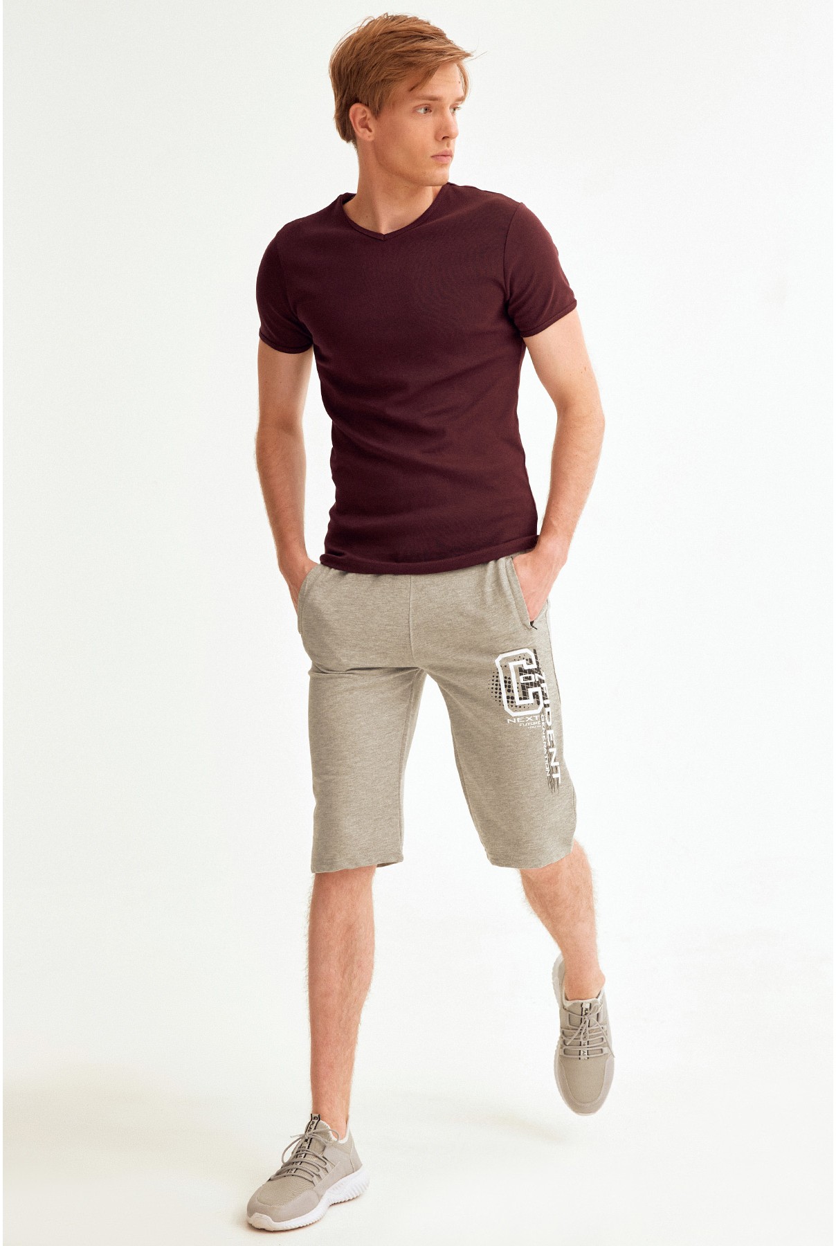 Men's casual shorts-gray