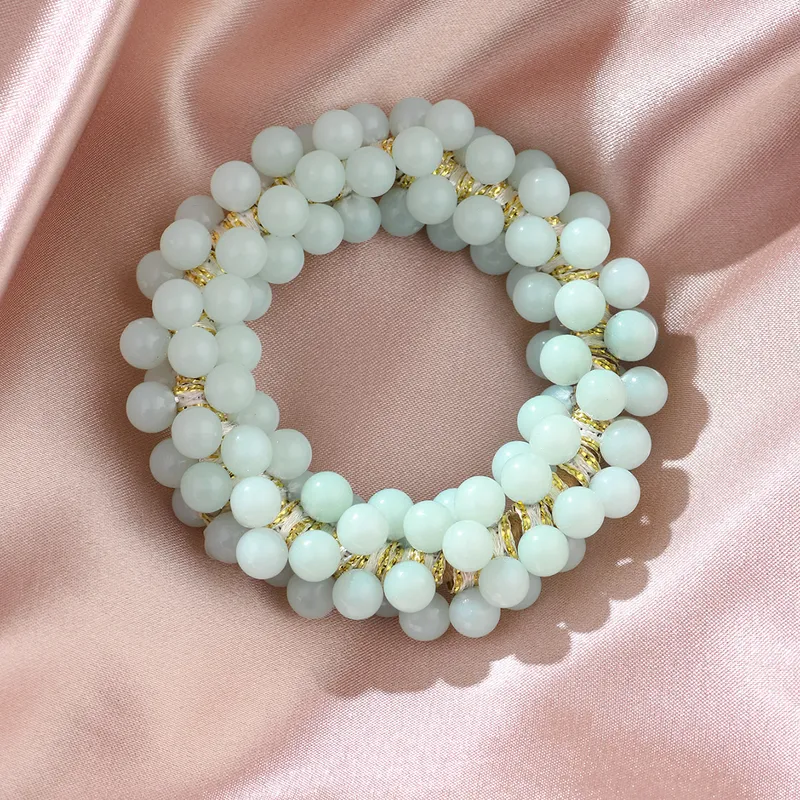 Rubber beads hair tie