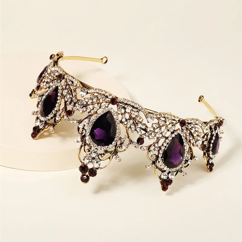 Women's purple crystal tiara