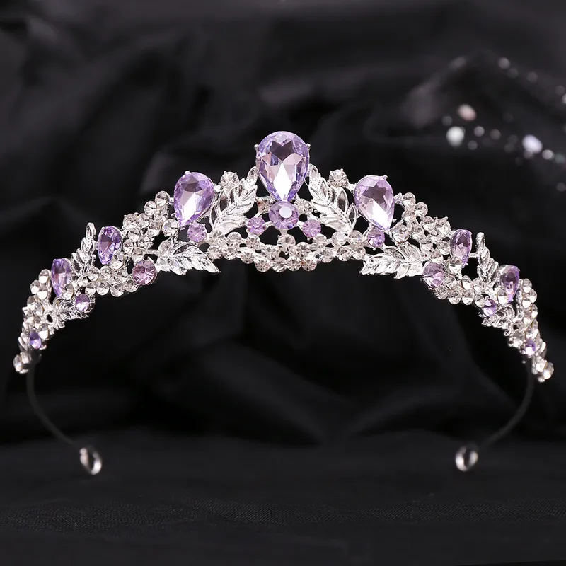 Women's crown with purple stones