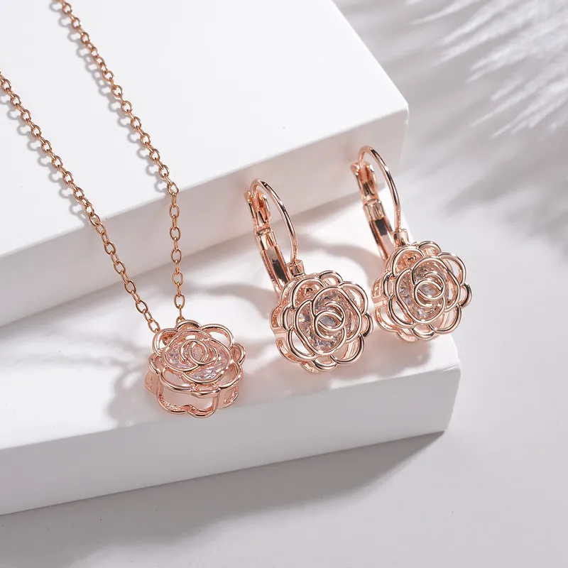 Rose gold accessories set