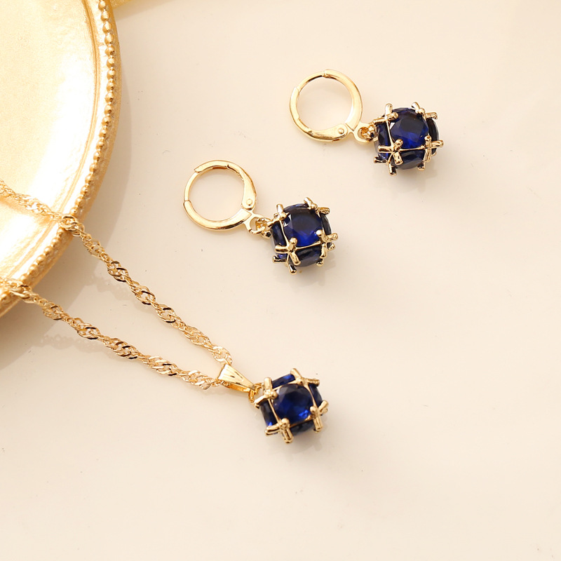 Formal blue accessory set