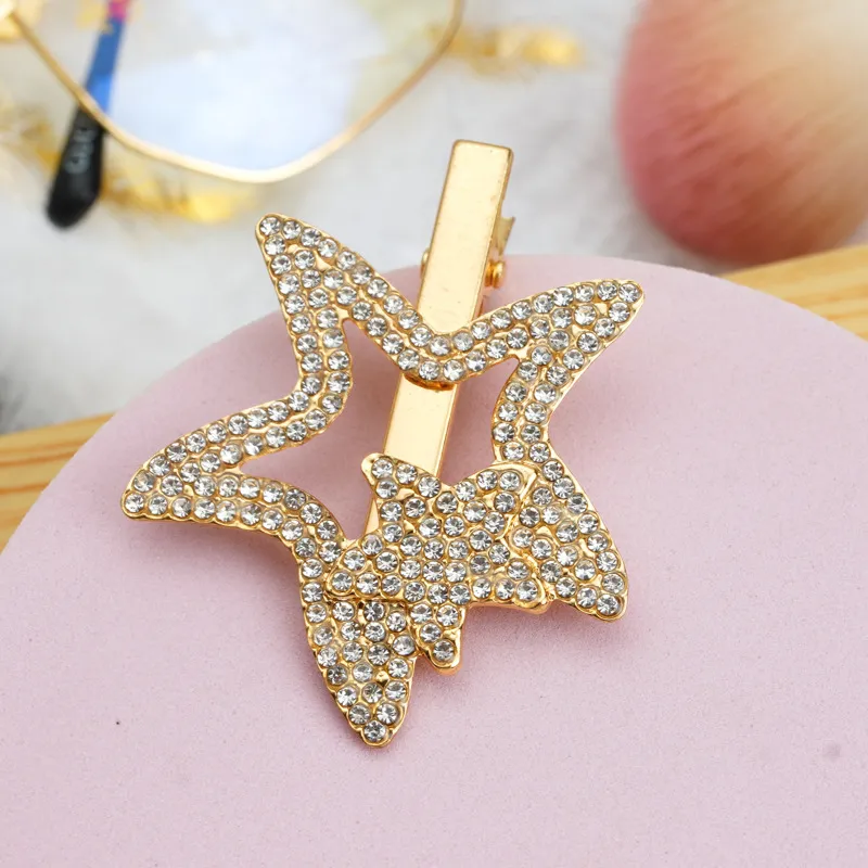 Crystal star hair clip