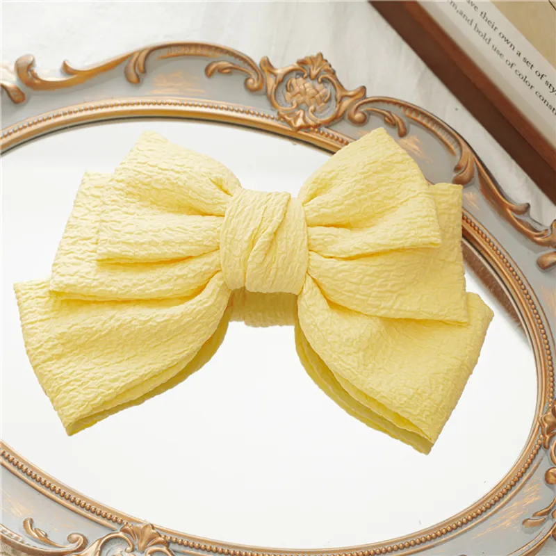 Yellow fabric hair clip