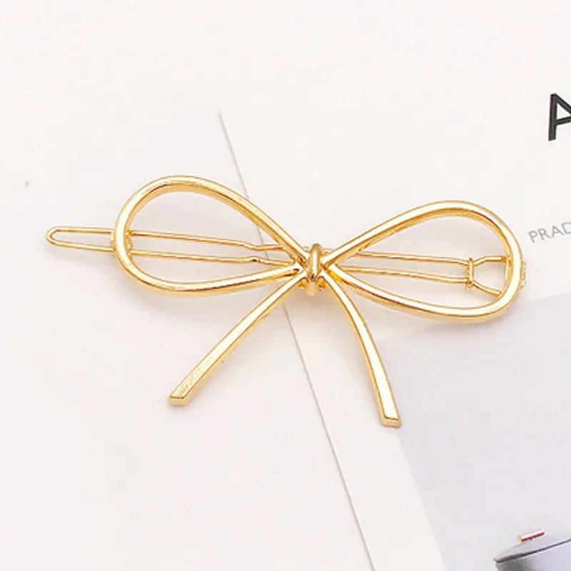 Gold bow hair clip