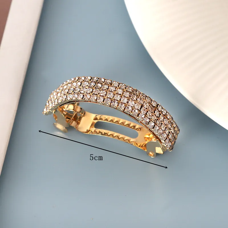 Gold crystal hair clip