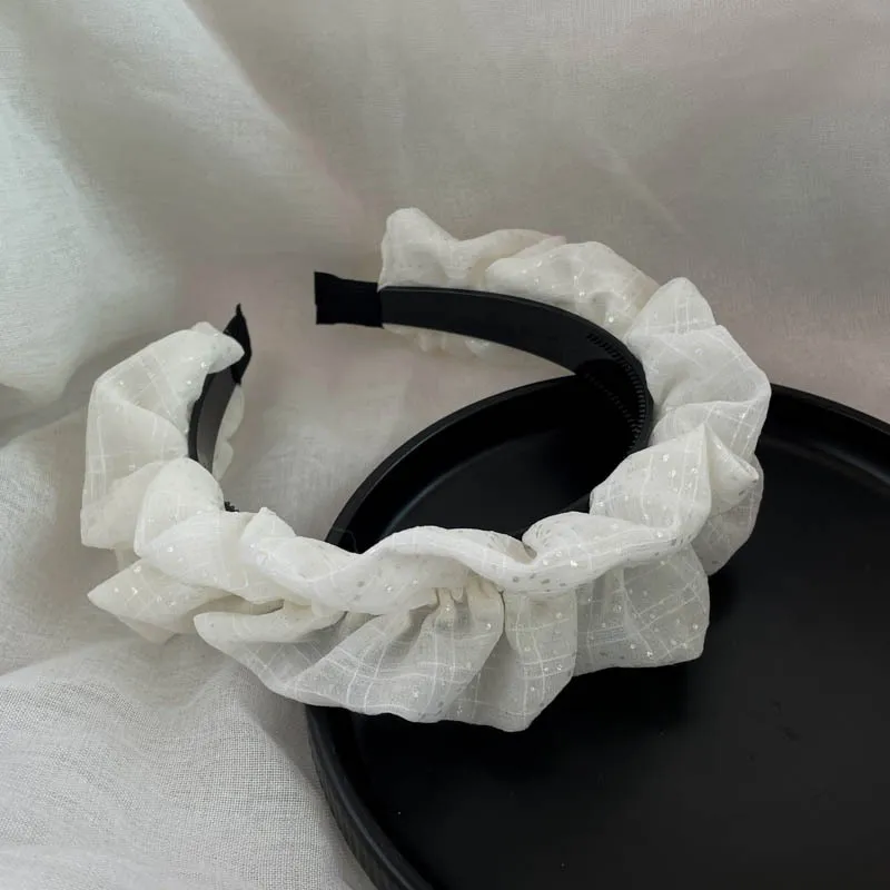 White fabric hairband