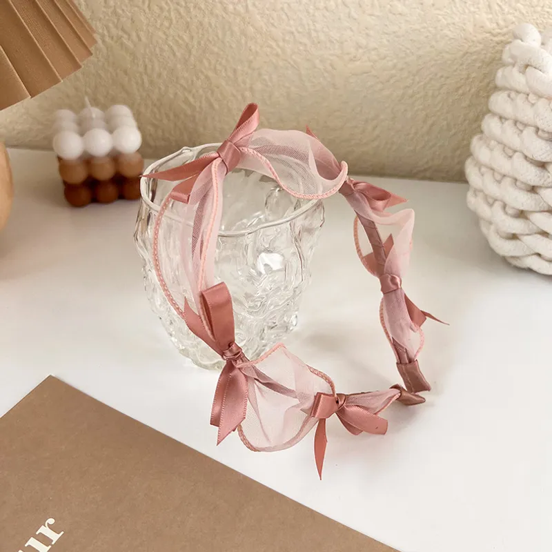 Pink lace hairband