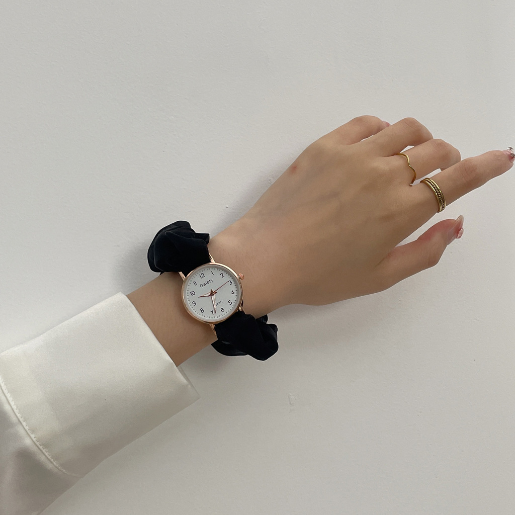 Black fabric women's watch