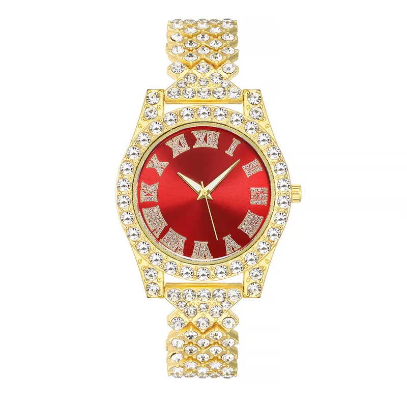 Women's crystal gold watch