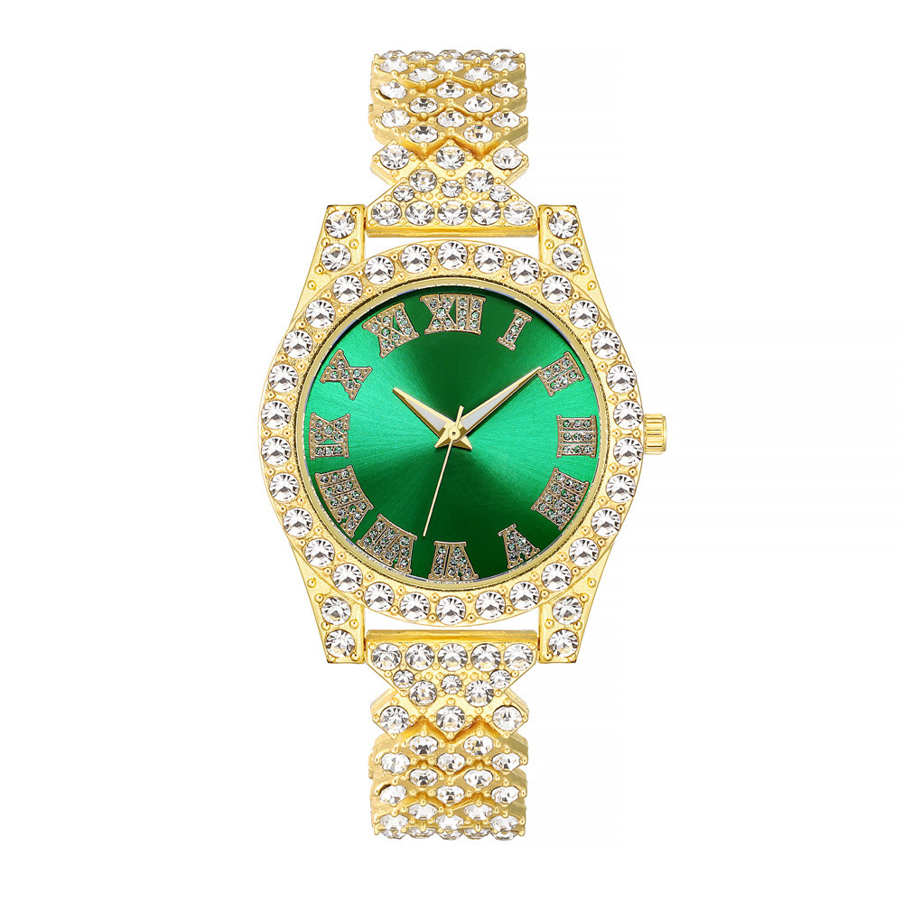 Women's gold crystal watch