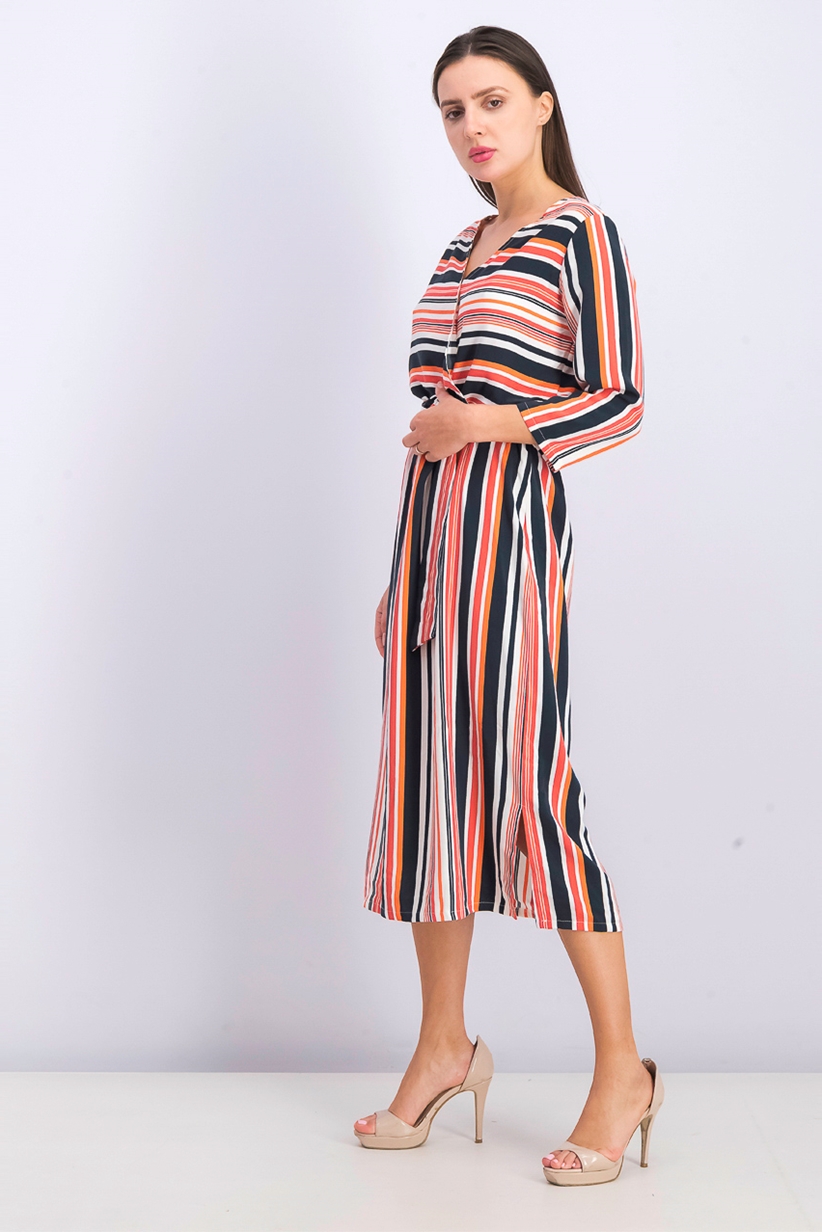 Women's Stripe Midi Dress