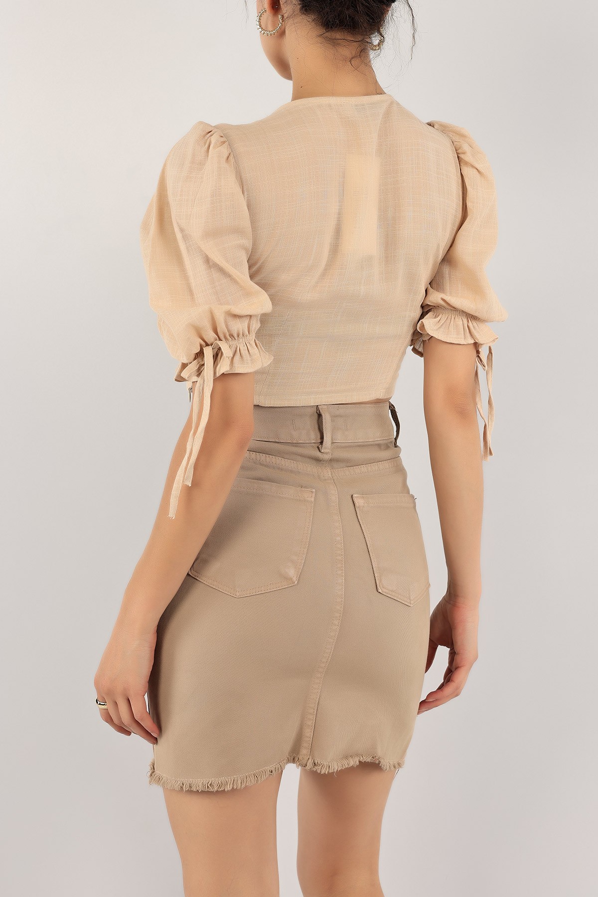 short linen blouse
