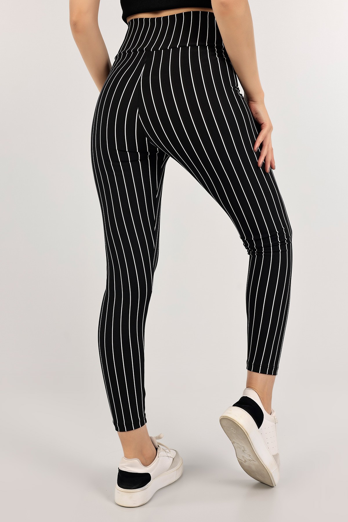 Black striped pants