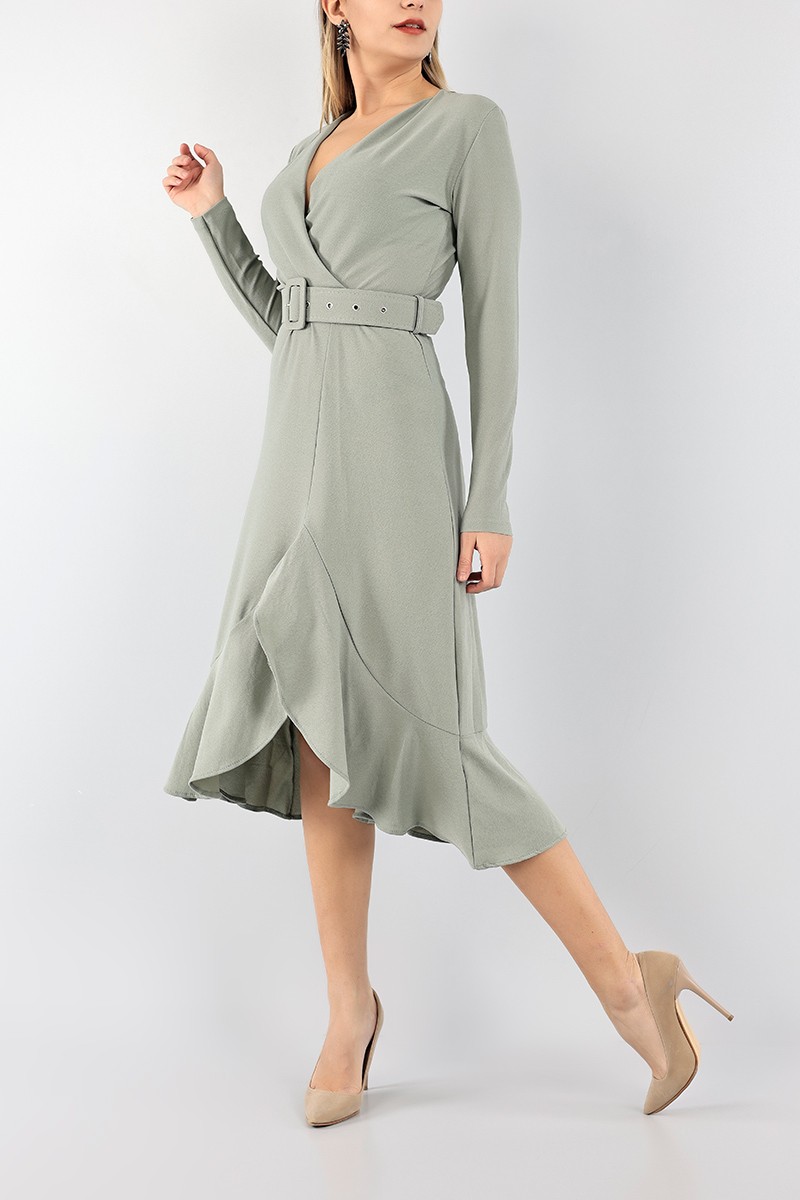 dress with gray belt