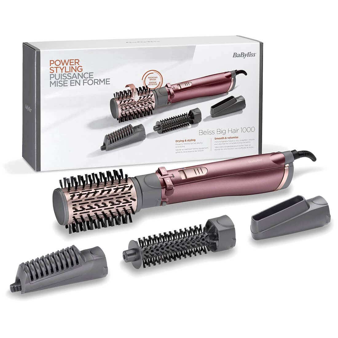 Babyliss Rotating Brush Air Styler 1000w With Pouch
