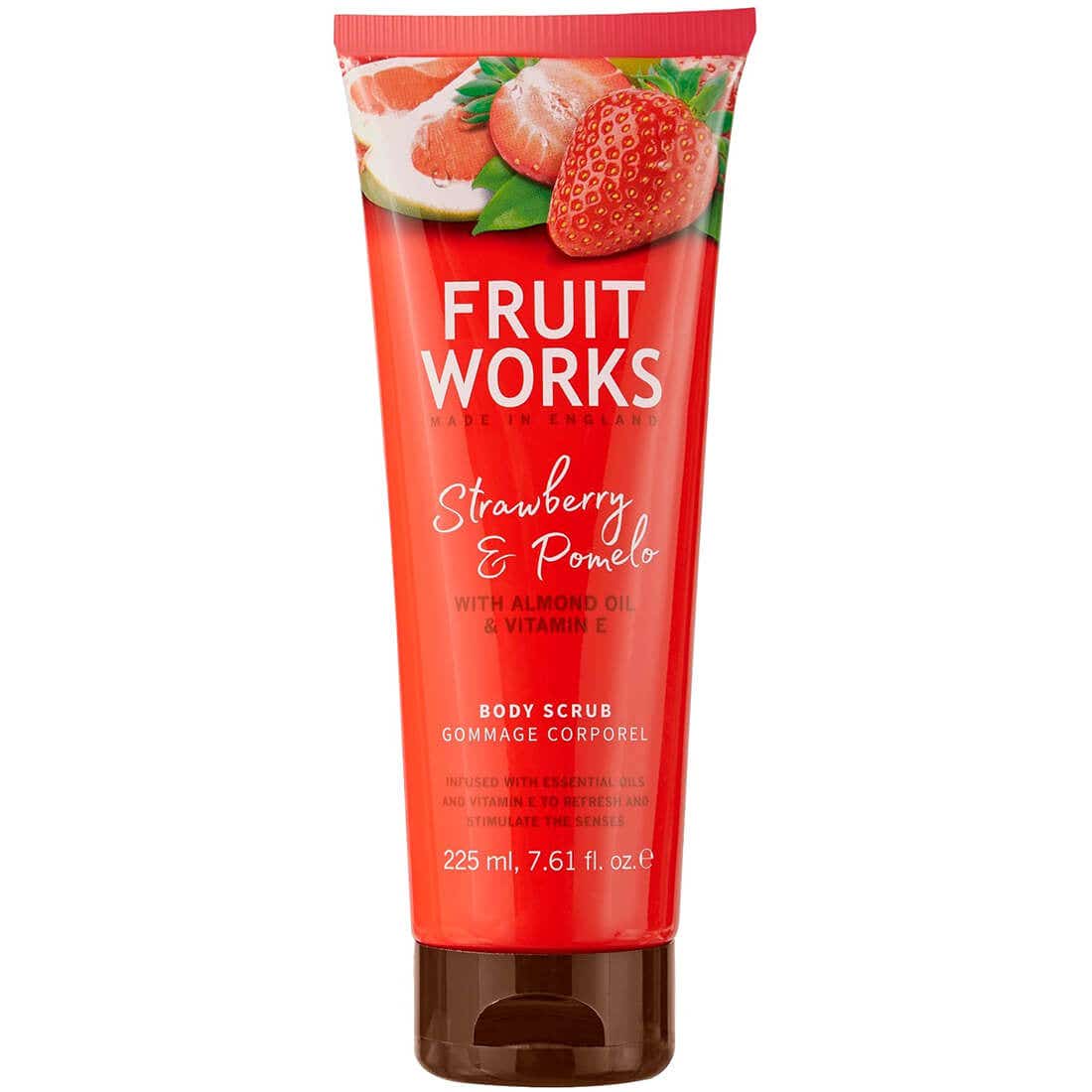 Fruitworks strawberry body scrub 225 ml