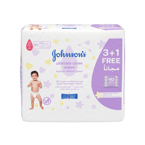 Johnsons Ultimate Clean Wipes - 192 Wipes