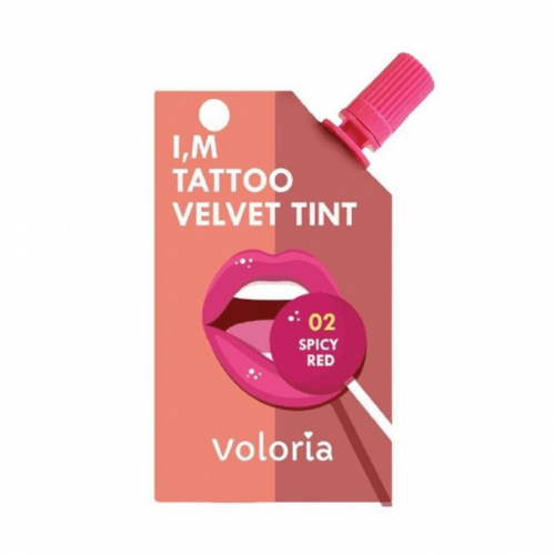 Voloria Im Tattoo Velvet Tint - 02 Spicy Red