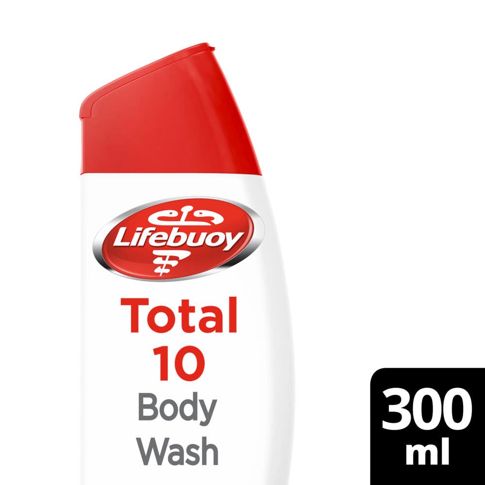 Lifebuoy Body Wash Total 300 ml + Puff