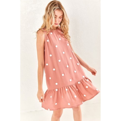 Pink polka dress