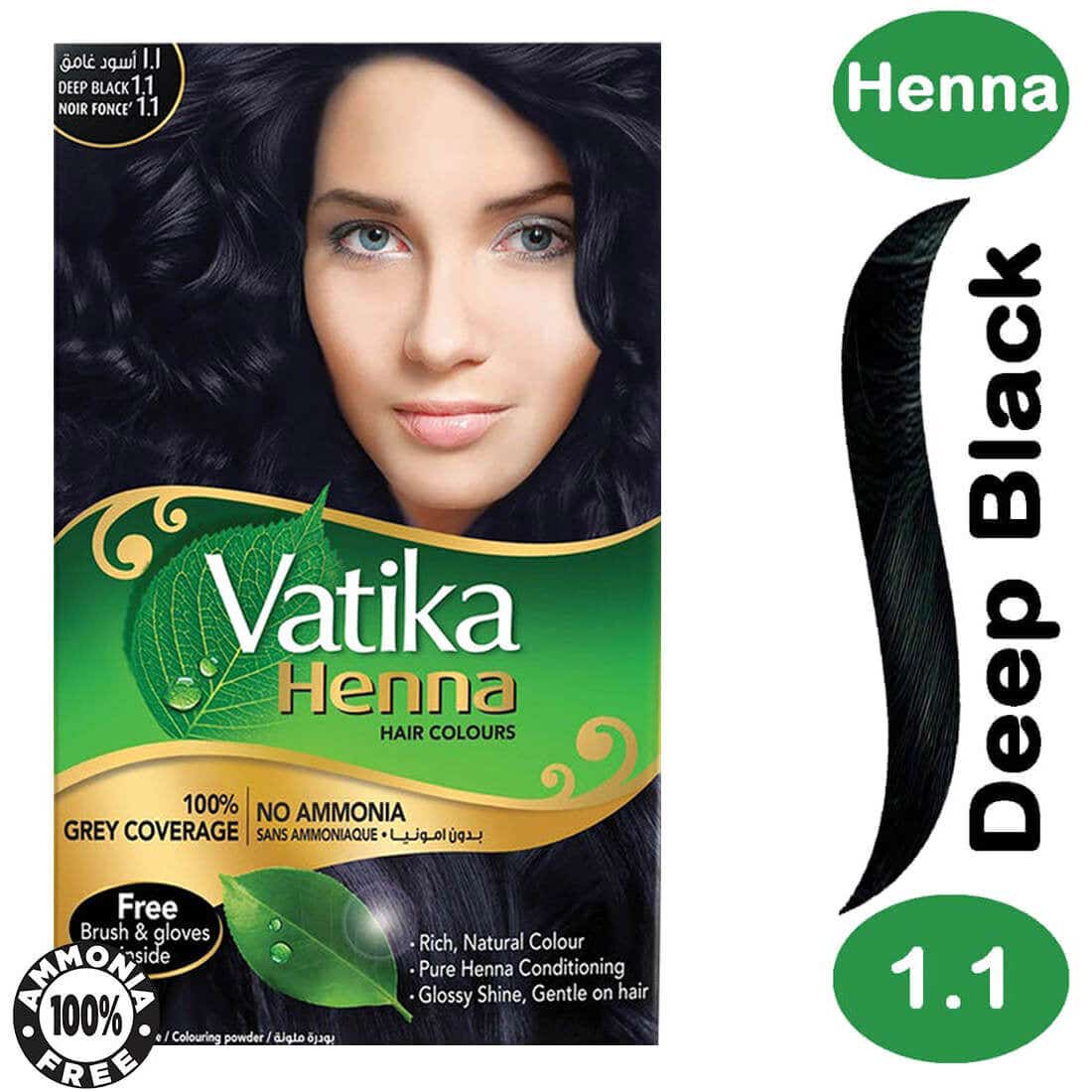 Vatika Henna Deep Black 6x10GM Sachet