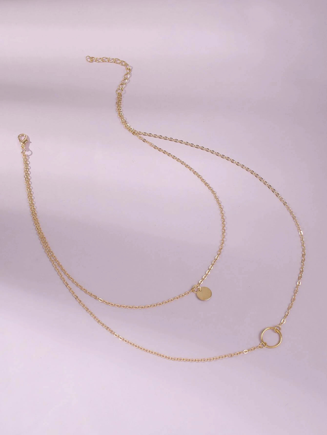 ayered gold necklace