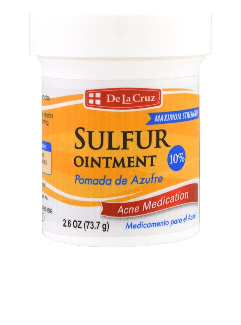De La Cruz, Sulfur Ointment, Acne Medication, Maximum Strength, 2.6 oz (73.7 g)