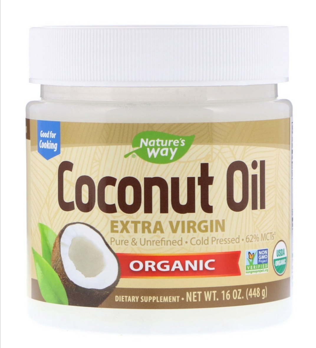 Nature's Way, Organic Coconut Oil, Extra Virgin, 16 oz (448 g)