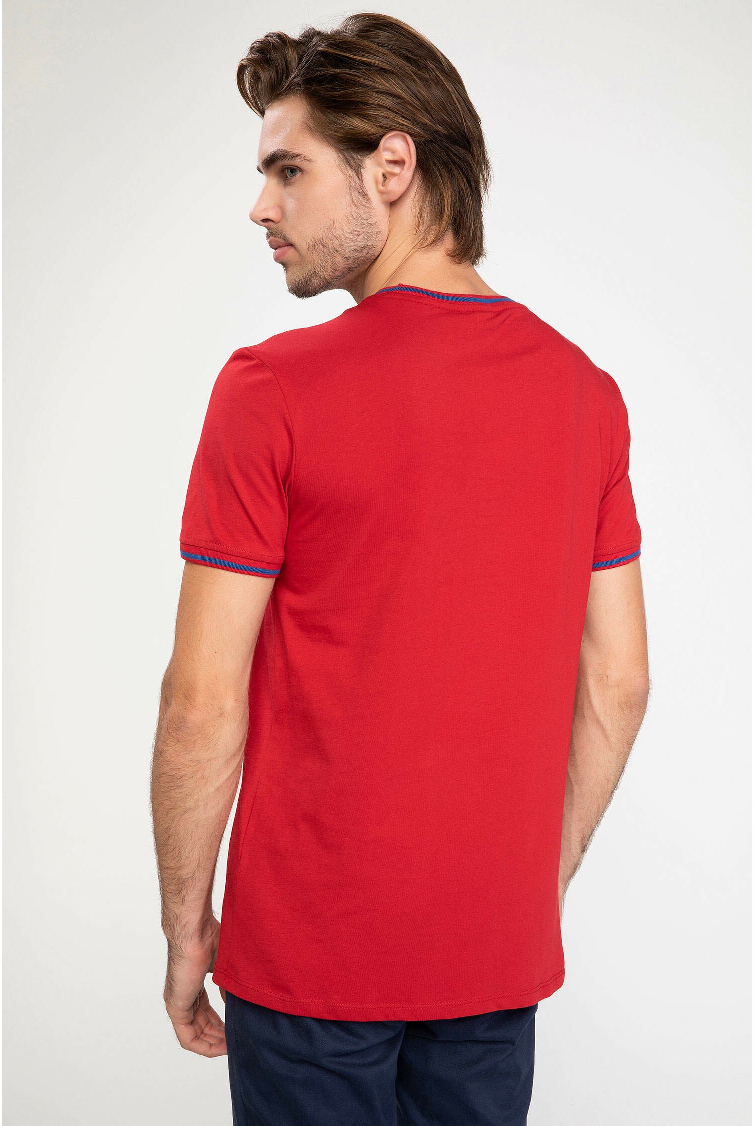 Defacto red men's T-shirt