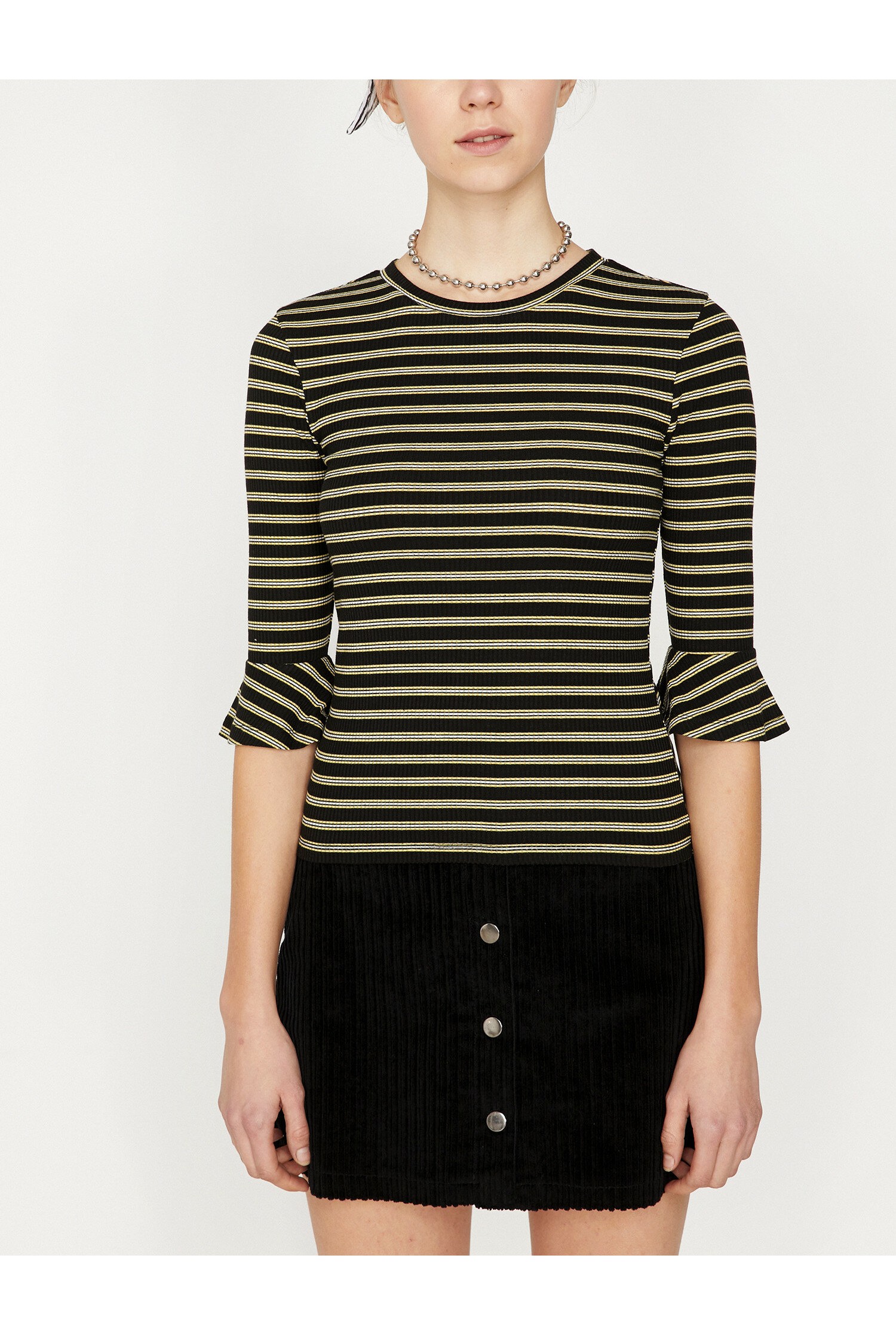 Olive striped koton blouse