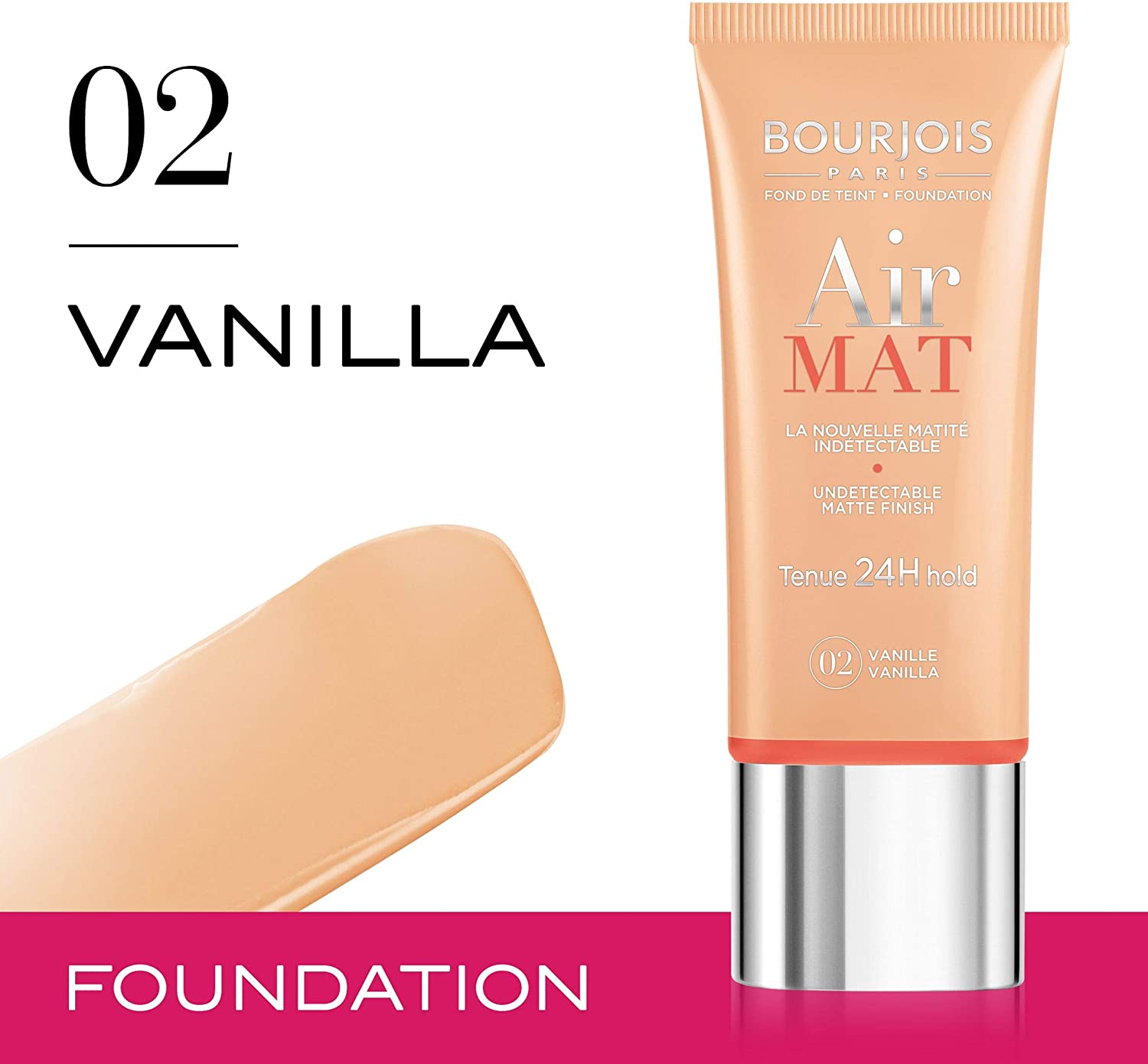 Bourjois - Air Mat 24H Hold Foundation 02 - Vanilla
