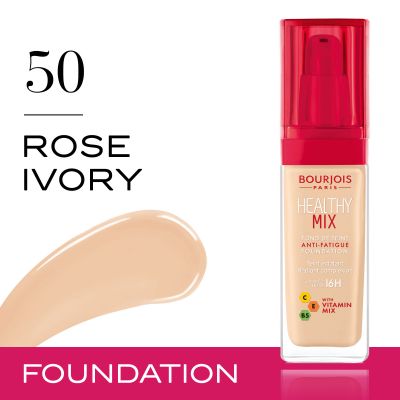 (Bourjois Healthy Mix Foundation - 50 Rose Ivory 30ml (Various Shades