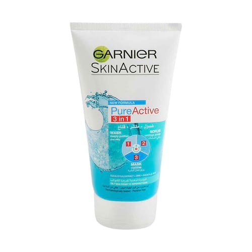 Garnier Pure Active 3In1 Mask Scrub Wash