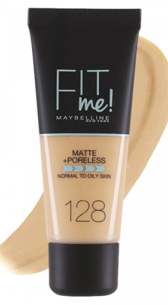 Maybelline Fit Me Matte & Poreless Foundation 128 Warm Nude 30ml